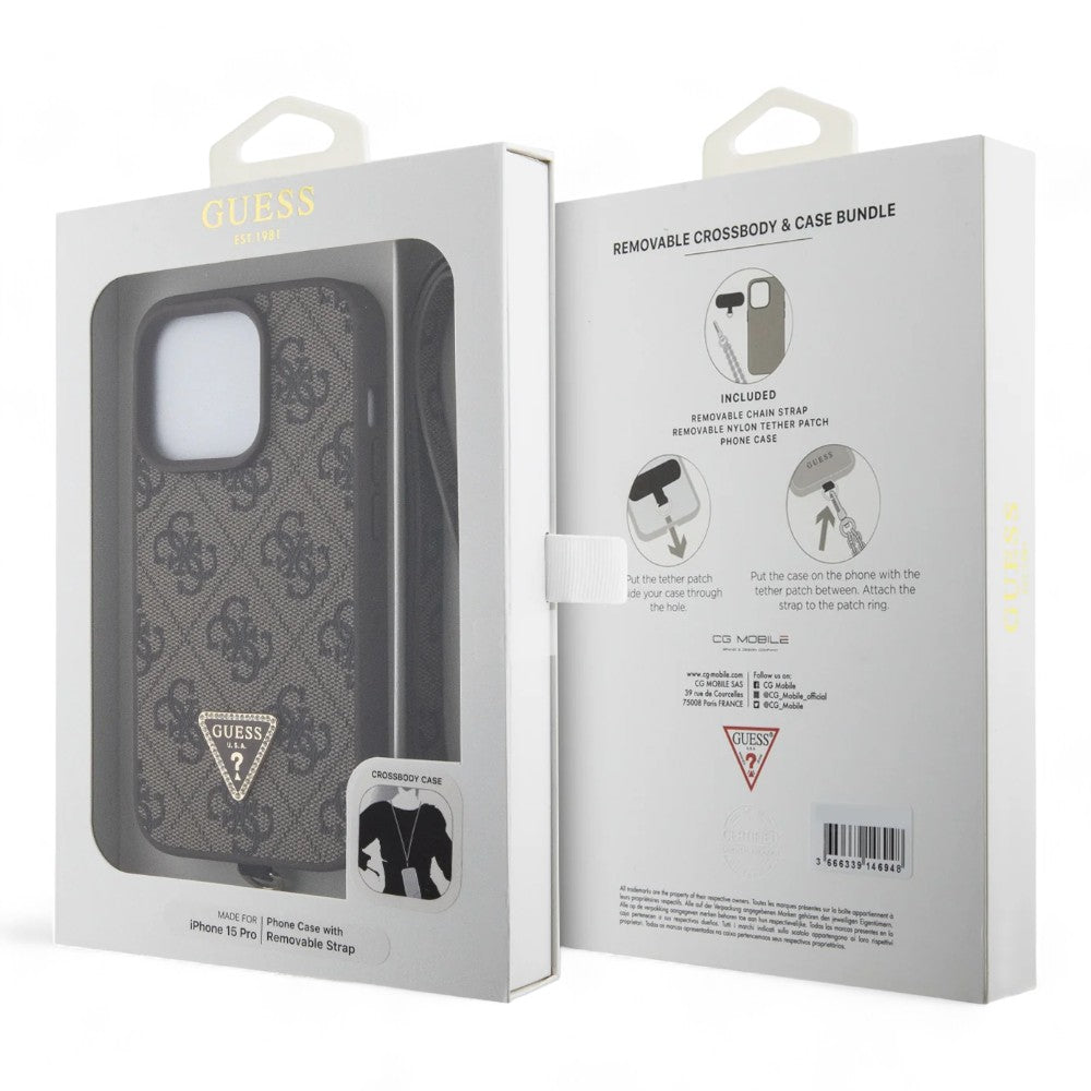 Estuche GUESS Hard Case iPhone 15 Pro - Café