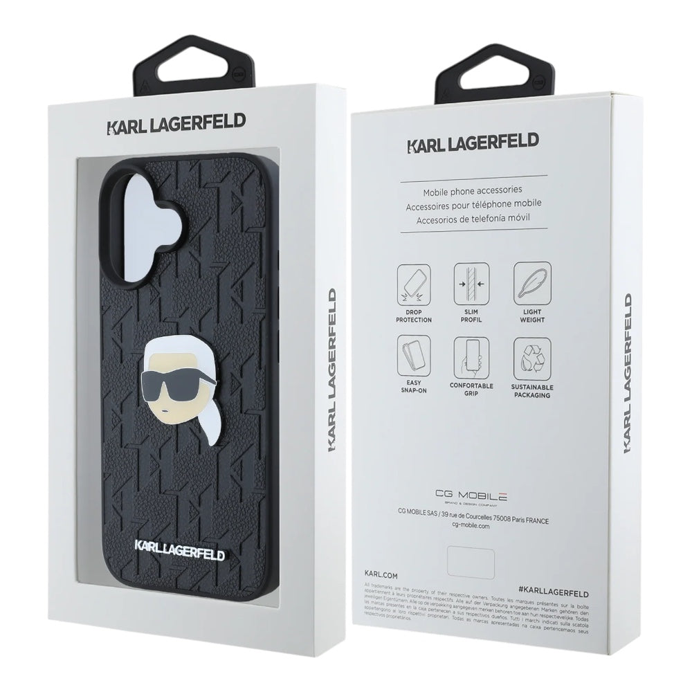 Estuche Karl Lagerfeld Skin iPhone 16 - Negro