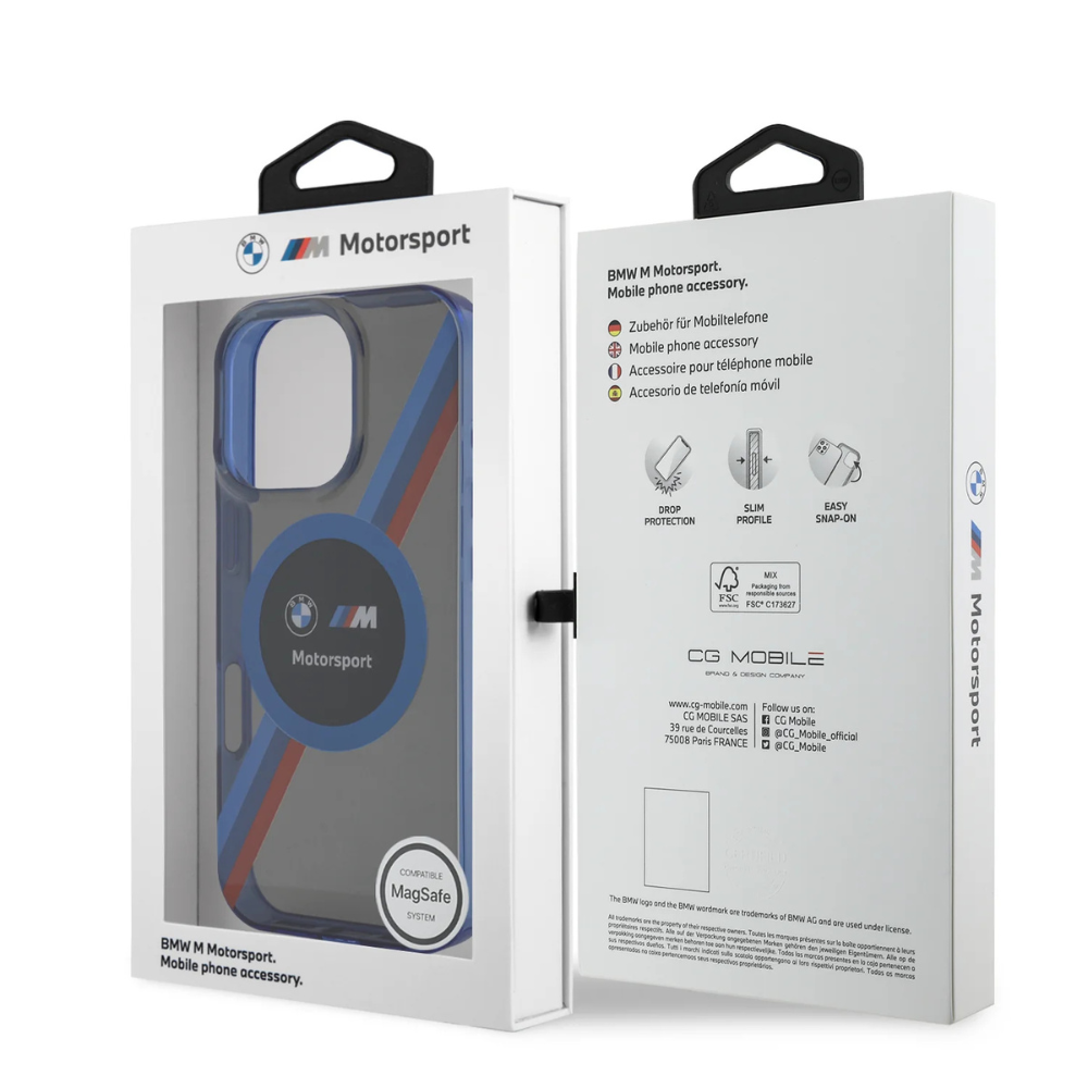 Estuche BMW Hc Motorsport MagSafe Iml Circle Black para iPhone 16 Pro